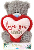 Me to You Tatty Teddy Christmas 'Love You Always' Bear On Gift Plinth 15cm High