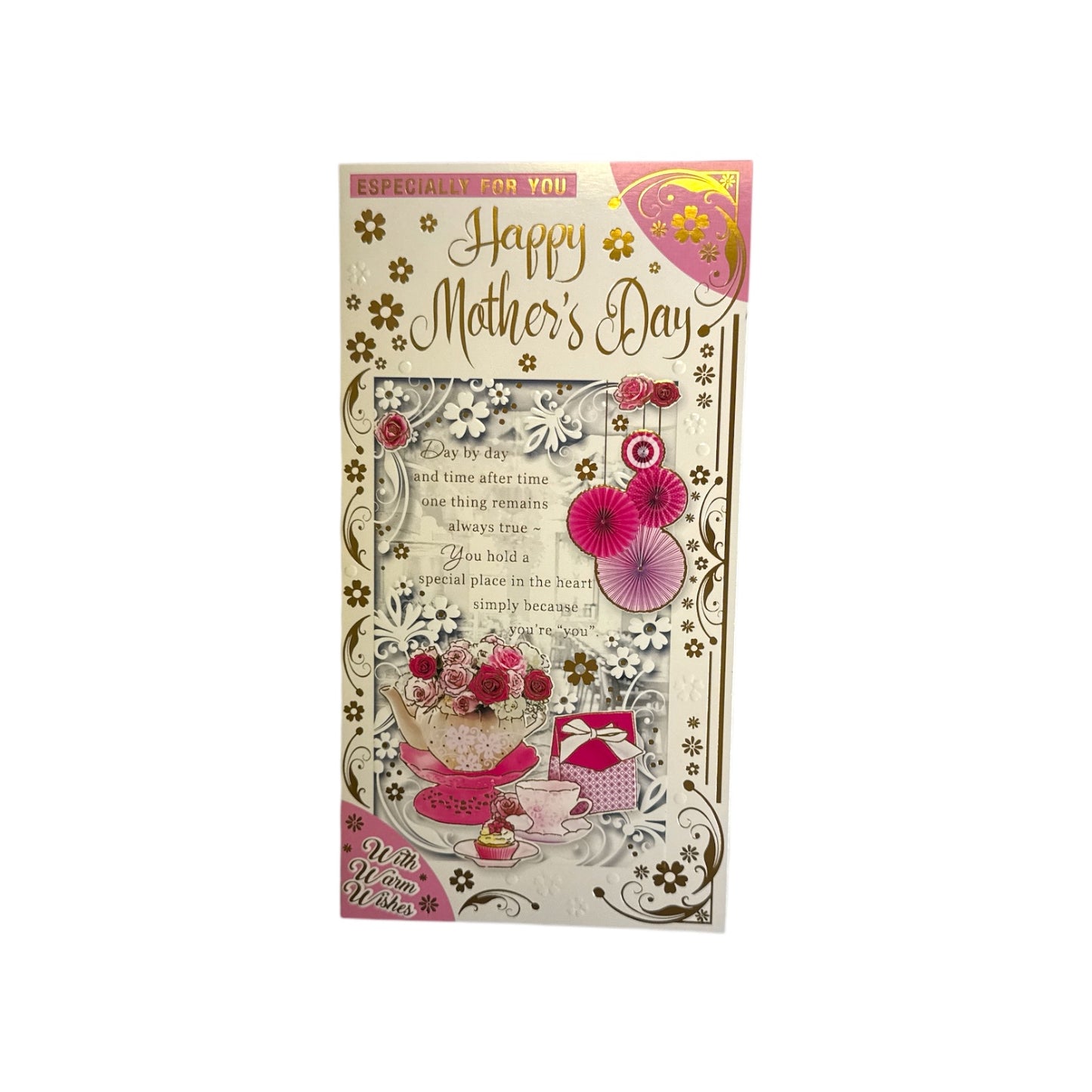 Especially For You Floral Tea Pot Sentimental Design Mother's Day Card