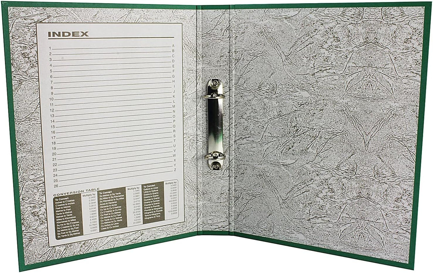 Pack of 10 25mm A4 2 Ring Paper Over Board Green Binders