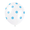 Pack of 6 Powder Blue Dots 12" Latex Balloons