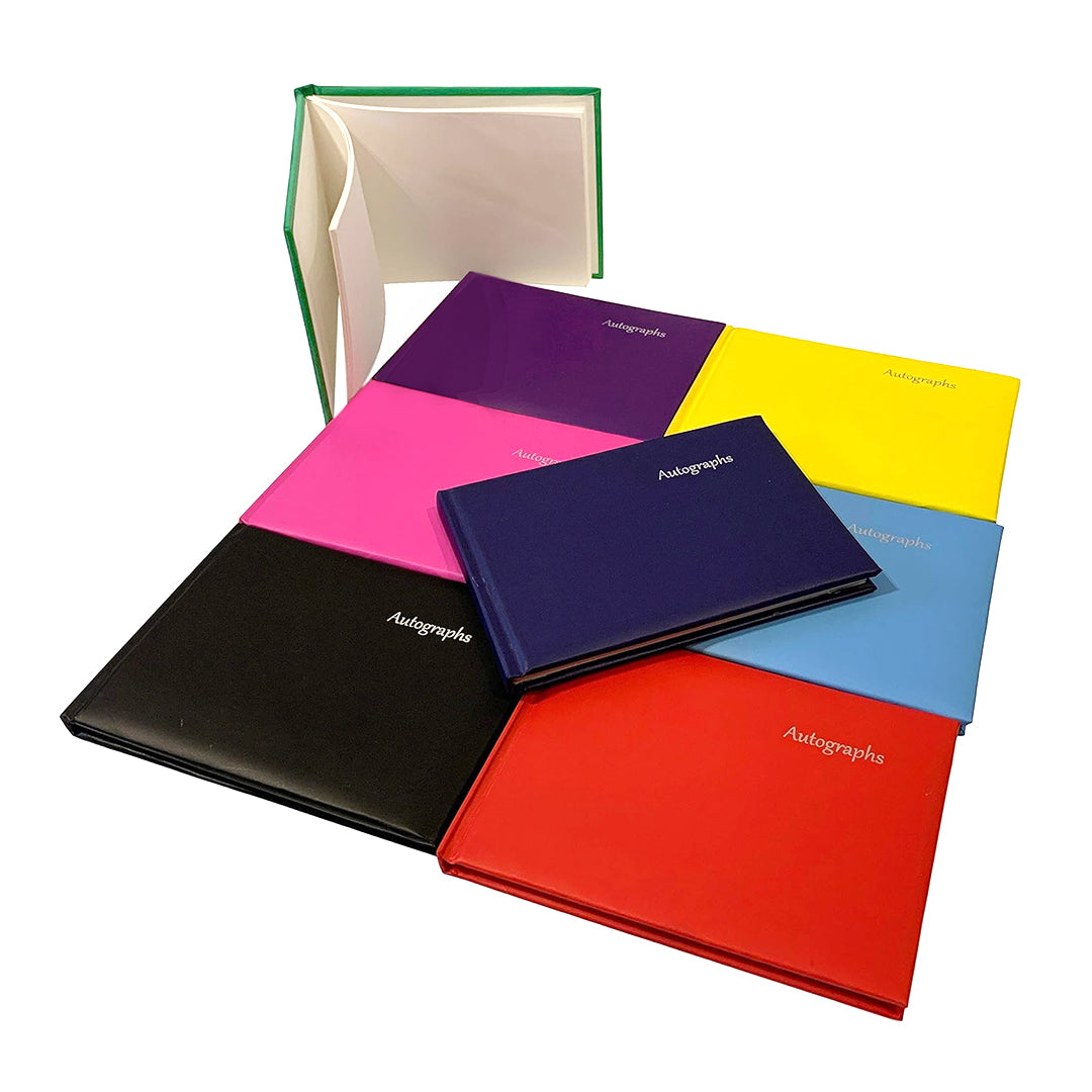 Pack of 24 Green 100 Pages Autograph Books – School Leavers Signature, End of Term Memory Book