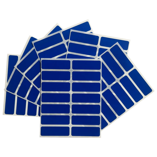 Pack of 98 Blue 12x38mm Rectangular Labels - Adhesive Stickers