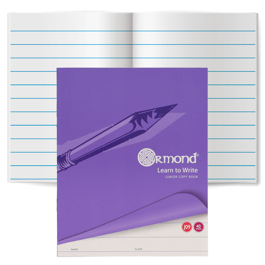 40 Pages J09 Junior Learn to Write Copy Book by Ormond