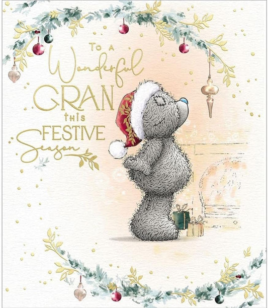 Bear By Bauble Wonderful Gran Christmas Card