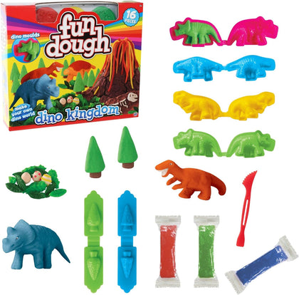 Make Your Own Dino Would 16 Piece Dough Set
