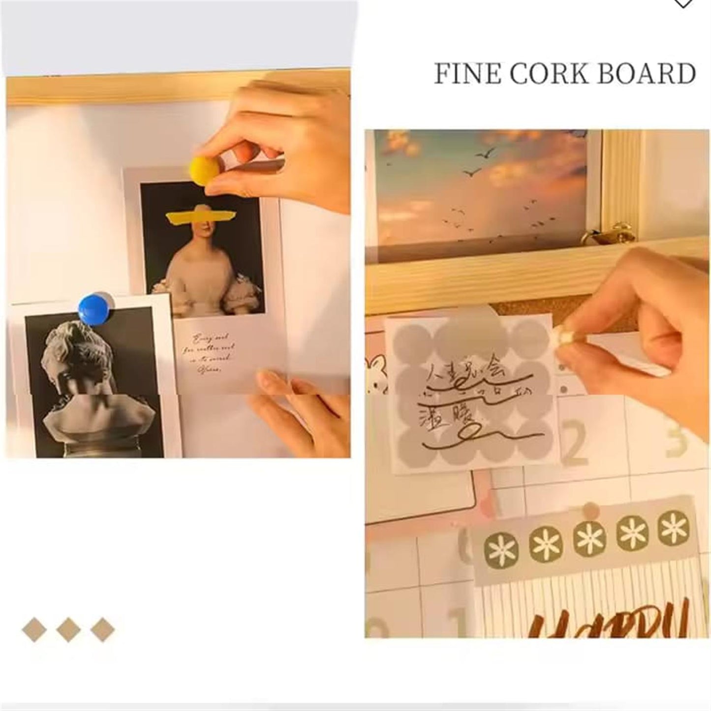 Dual‑Purpose Organizational Board 40 × 60 cm – Magnetic Whiteboard & Self‑Healing Cork Board