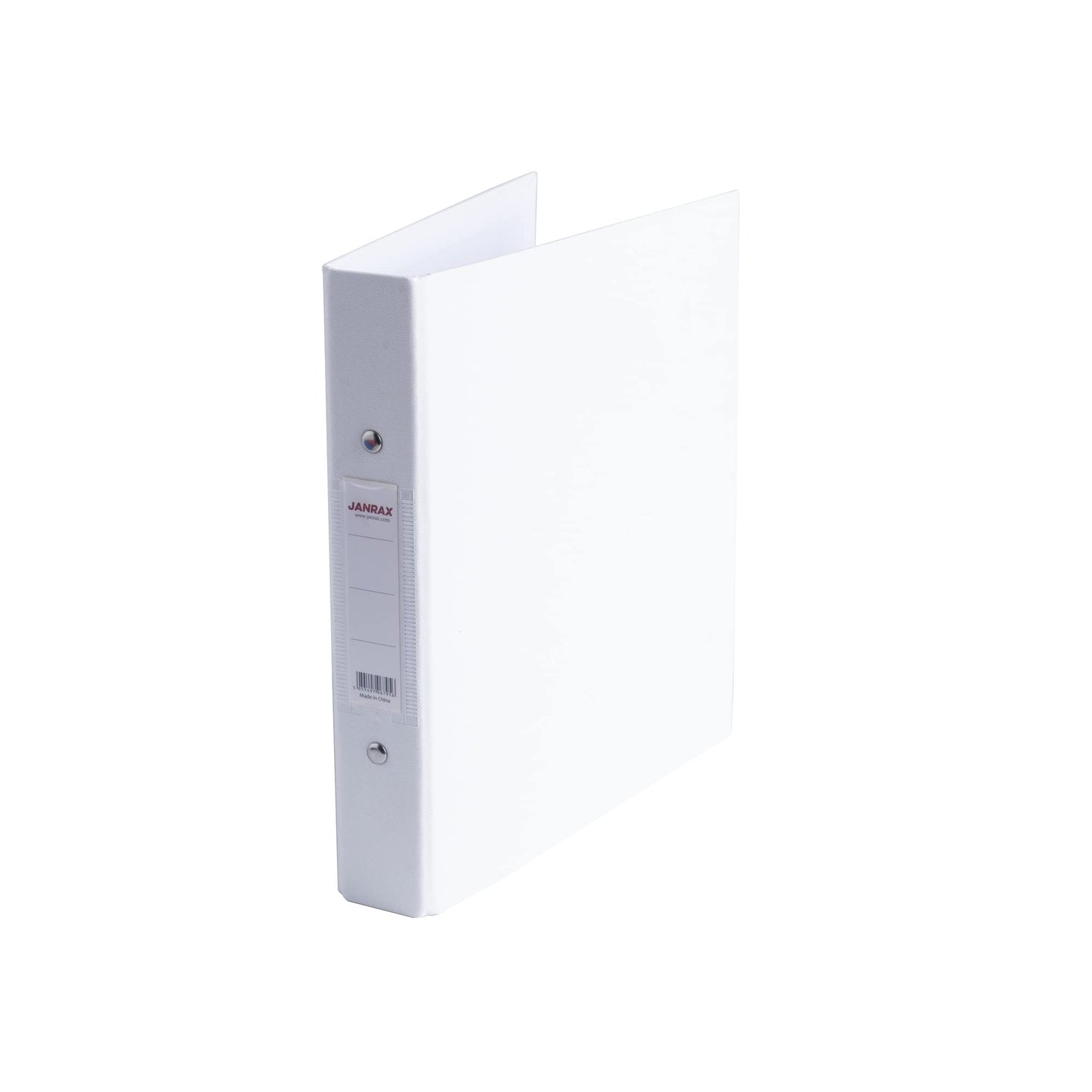 Pack of 5 A5 White Paper Over Board Ring Binders by Janrax