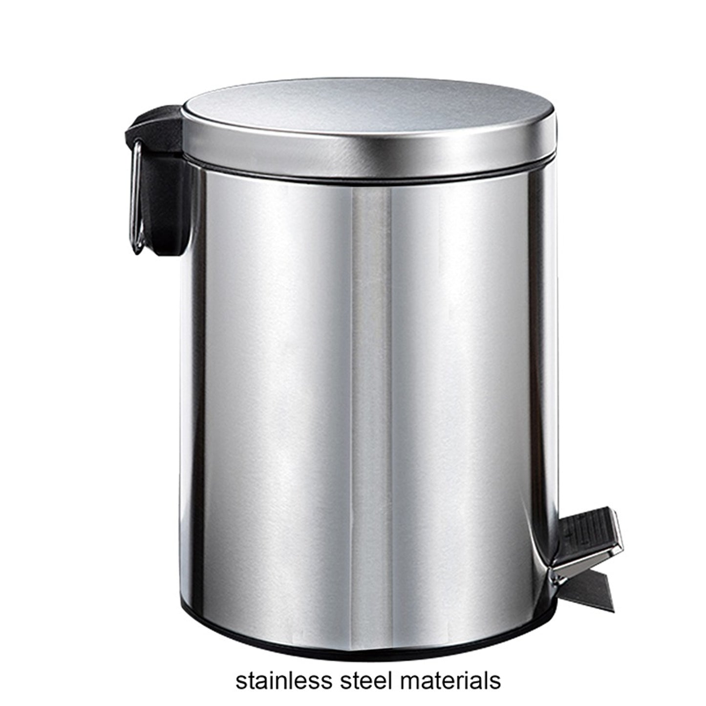 Stainless Steel Silver Metal Wastebin 12L