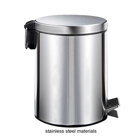 Stainless Steel Silver Metal Wastebin 12L