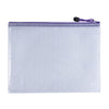 Pack of 12 A5 Purple PVC Mesh Zip Bags