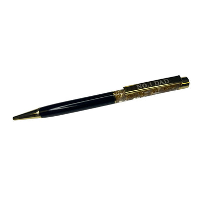 No.1 Dad Captioned Gold Leaf Ballpoint Gift Pen