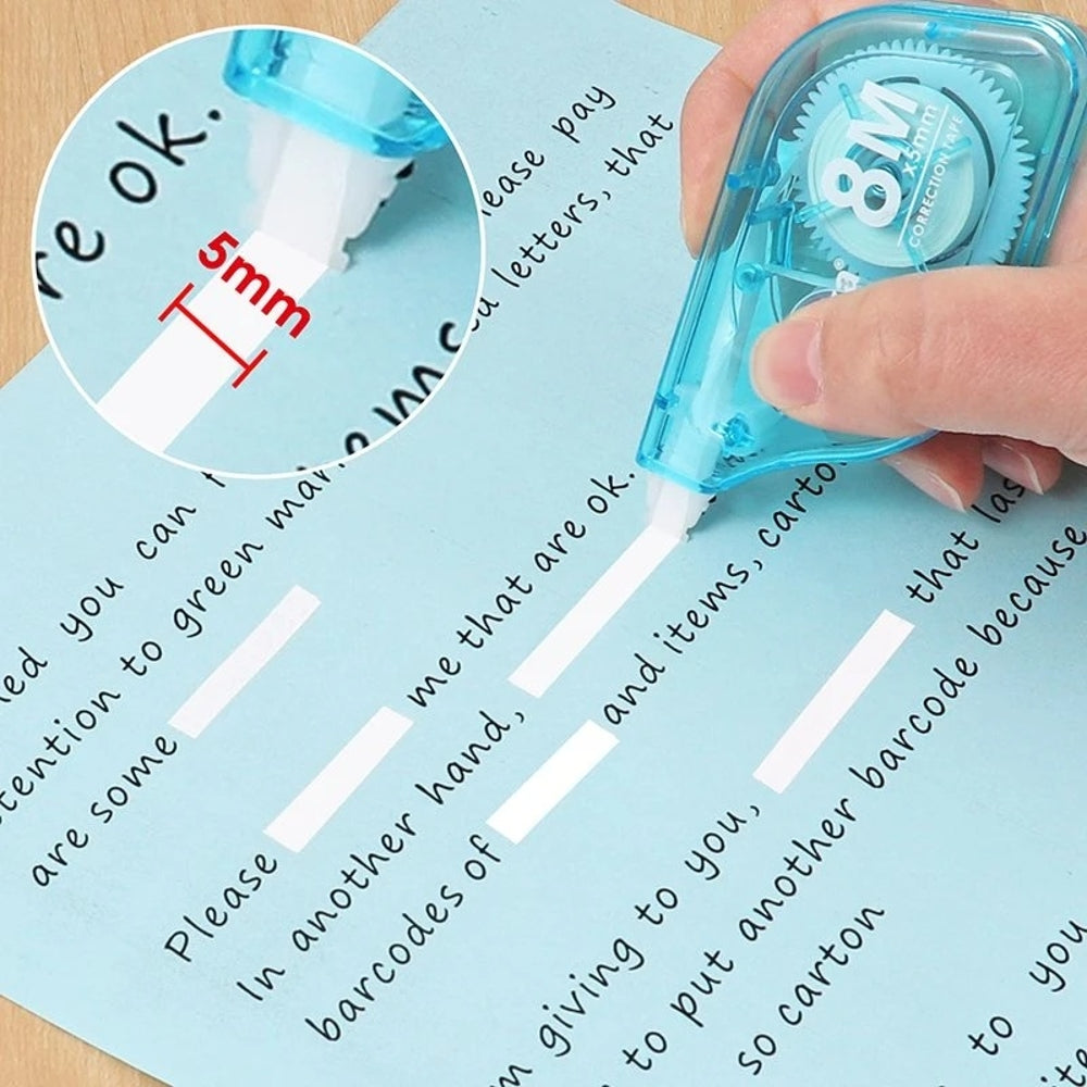 8m Correction Tape - Assorted Colour Tint