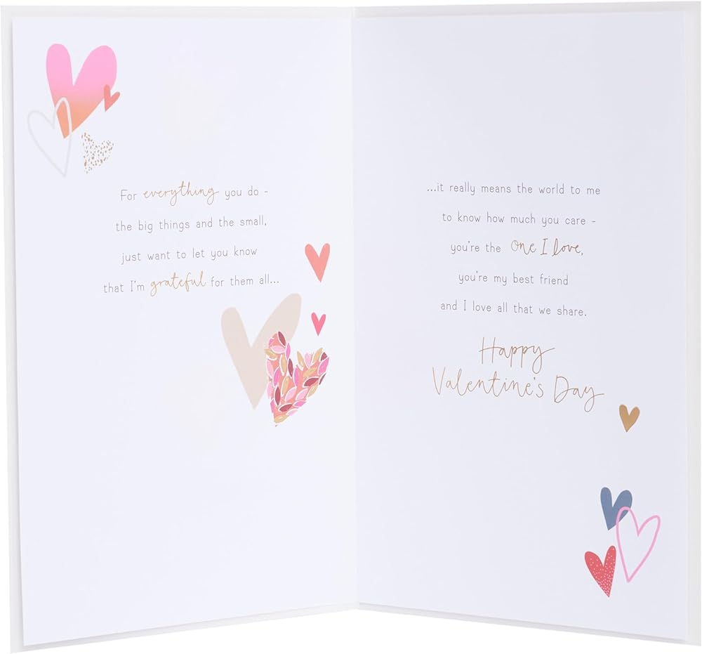 Hearts Design Only One For Me Valentine's Day Card