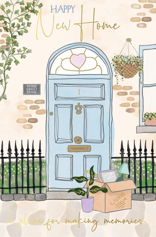 Door Design New Home Congratulations Card