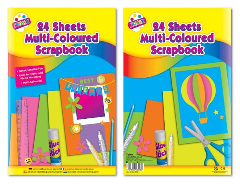 24 Sheets Multi Colour Scrap Book