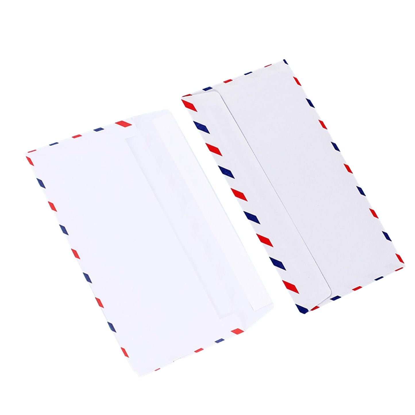 Pack of 25 80gsm Red and Blue Strip Self-Adhesive Air Mailing Envelopes 11 x 22cm