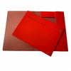 Red Laminated Card 3 Flap Folder with Elastic Closure 600gsm