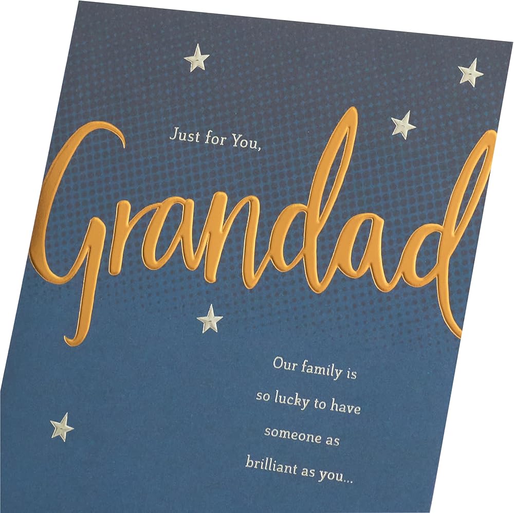 Lettering with Stars Design for Grandad Father's Day Card