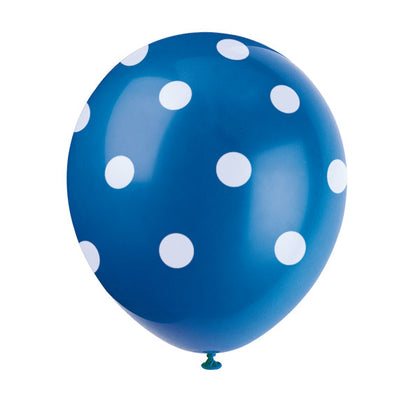 Pack of 6 Royal Blue Dots 12