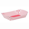 Pack of 4 Red & White Striped Paper Snack Tray