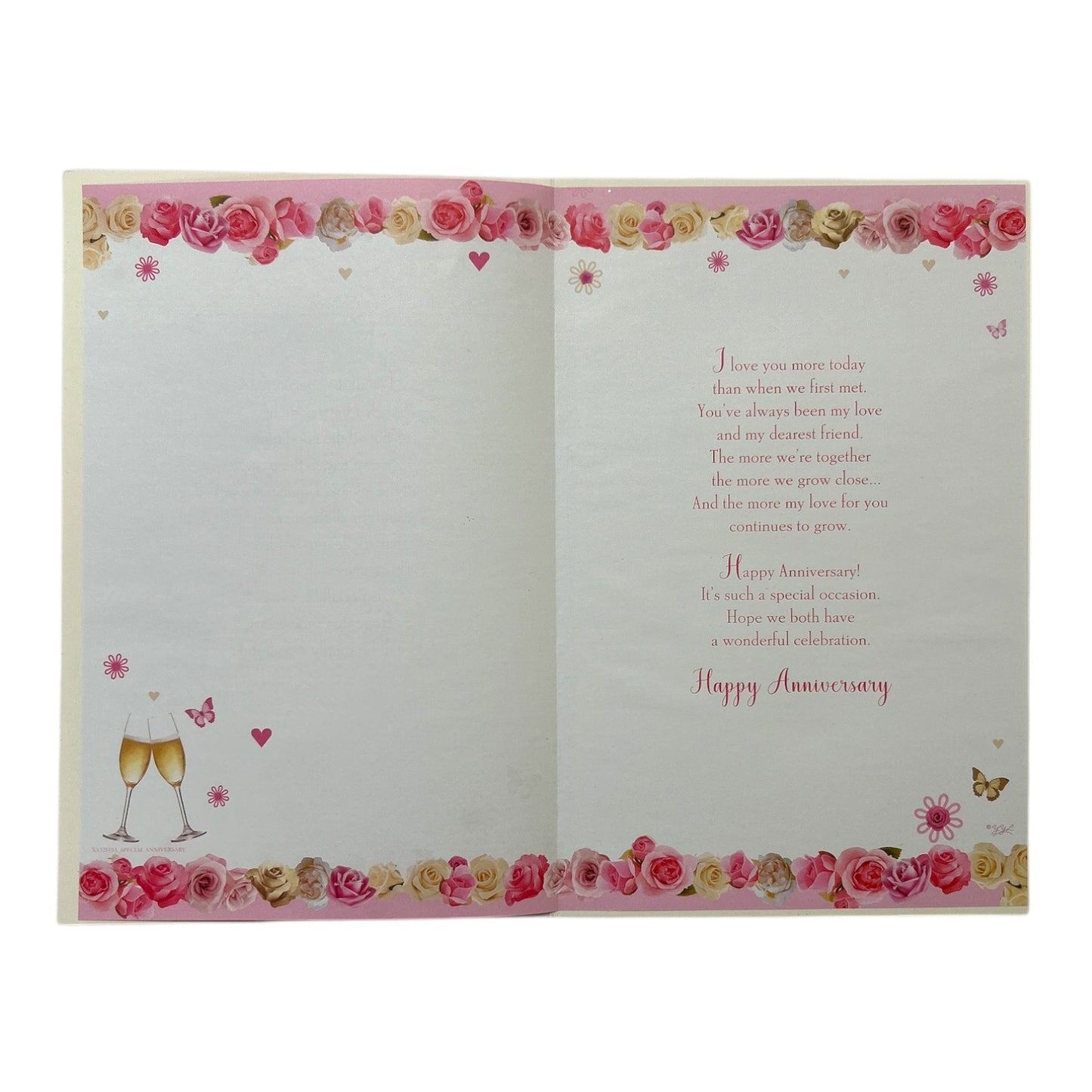 On Our Pearl Anniversary Neutral Traditional Floral Heart Card