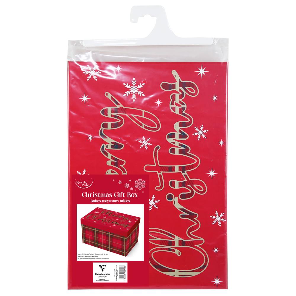 Medium Flat Pack Trunk Tartan Christmas Gift Box