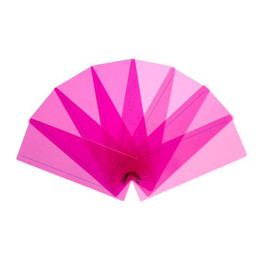 Pack of 8 Pink 210x80mm Dyslexia Overlay Reading Strips – PET Material, Rounded Corners