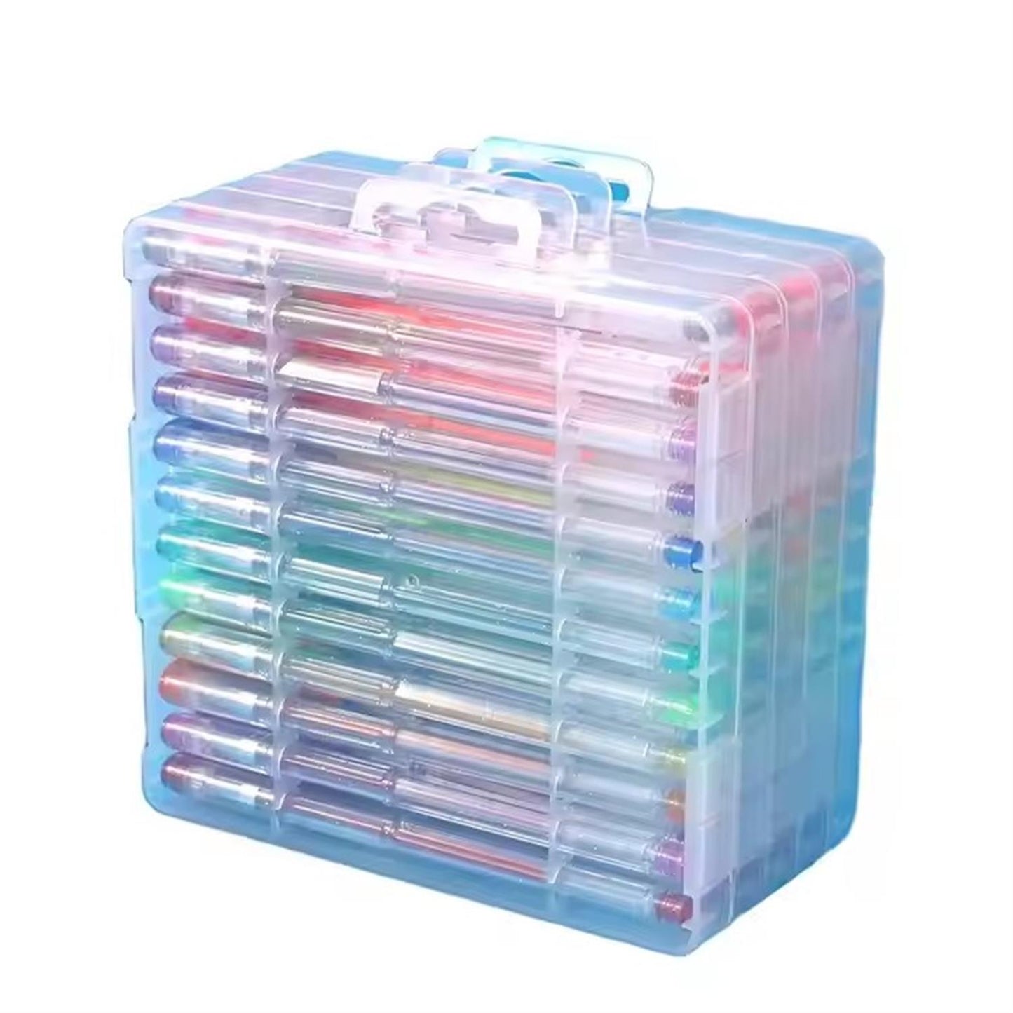 Pack of 60 Assorted Coloured Gel Ink Pens Set - Primary, Pastel, Metallic, Neon, Glitter