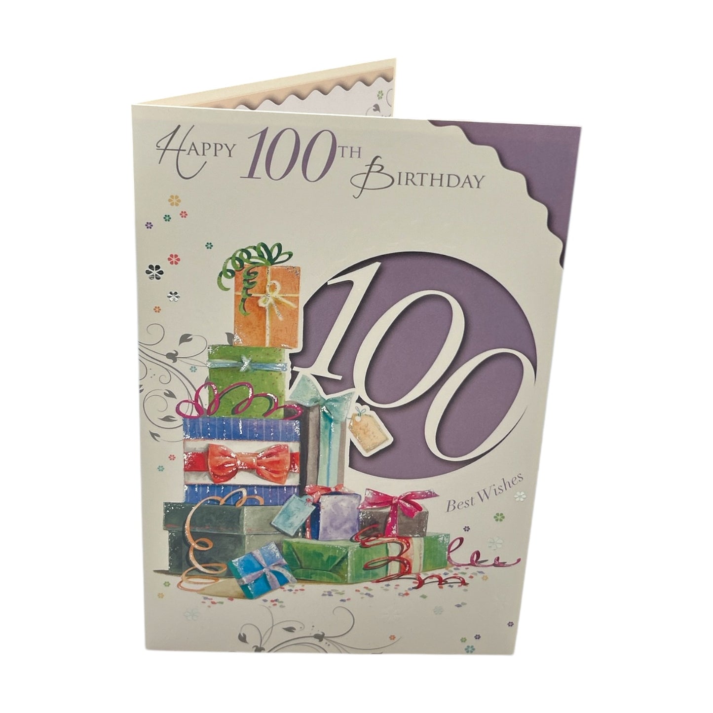 Best Wishes On 100th Birthday Gifts Design Open Celebrity Style Card