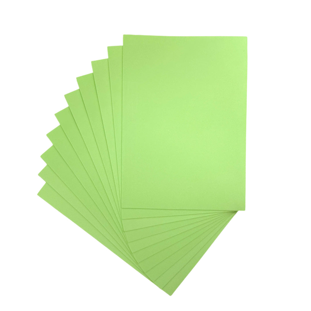 Pack of 10 A4 Light Green Coloured Eva Foam Sheets