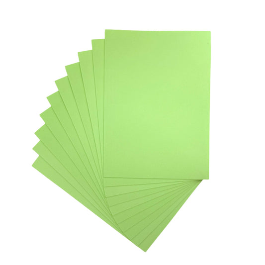 Pack of 10 A4 Light Green Coloured Eva Foam Sheets