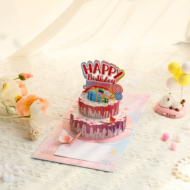Dream Girl Cake 3D Pop Up Birthday Card