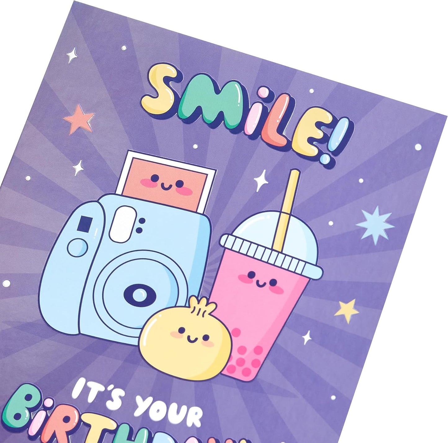 Kawaii Smile Fun Design Kid's Birthday Card