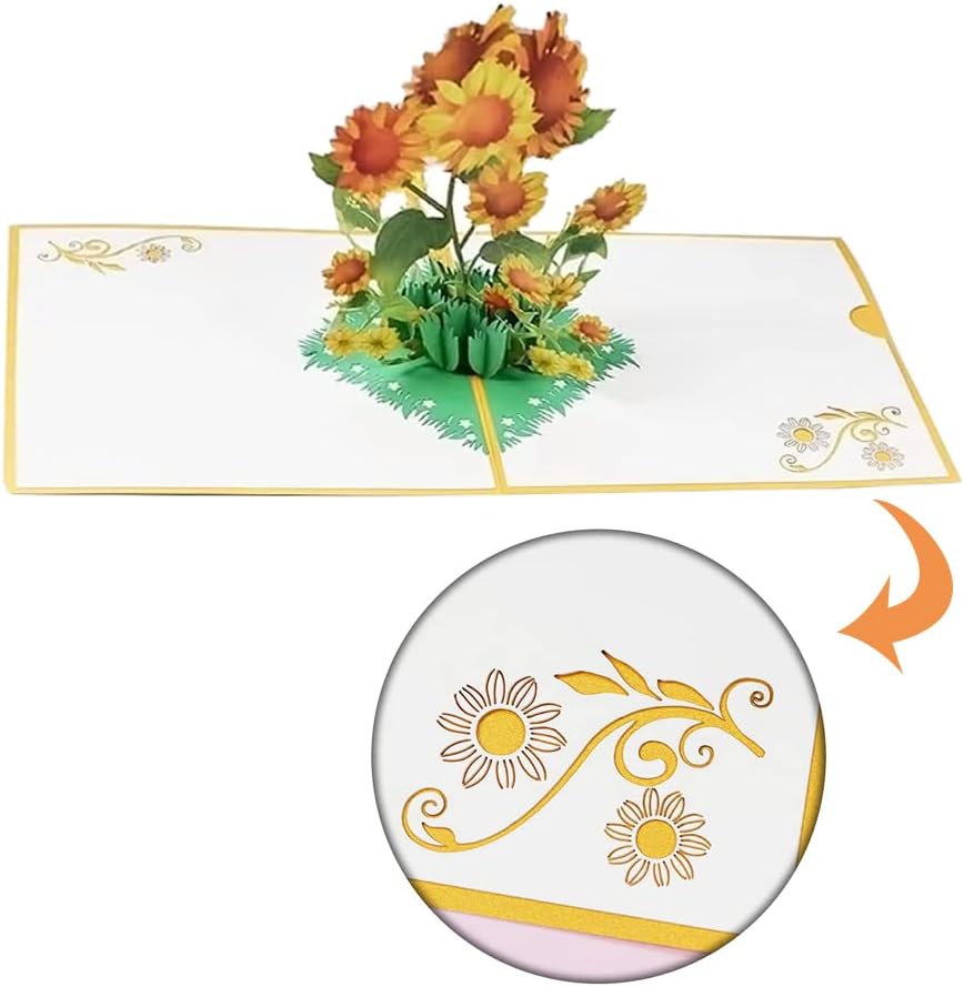 Sunflowers Bursting 3D Pop Up Greeting Card