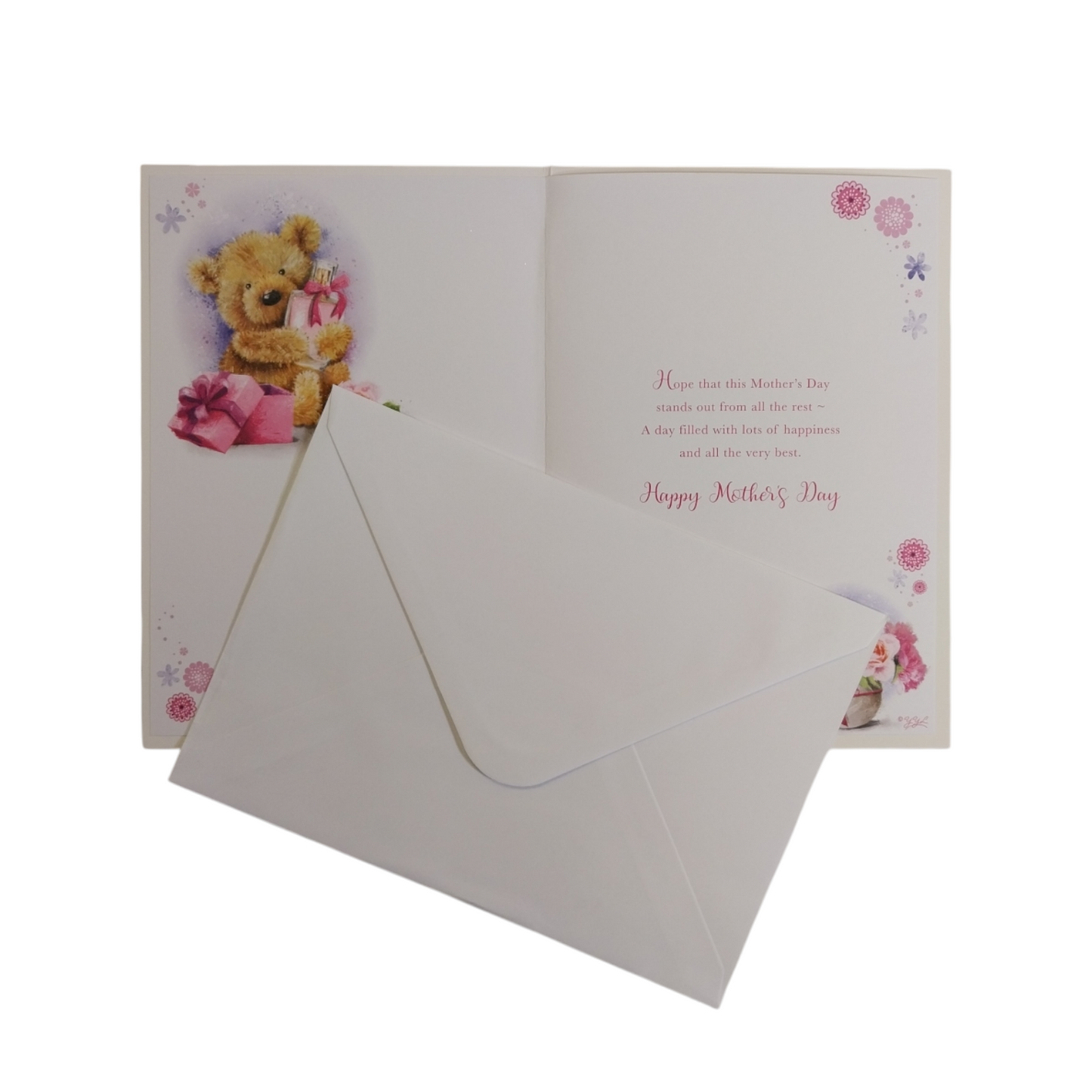 To A Special Mum Cute Teddy With Perfume Bottle Design Mother's Day Card