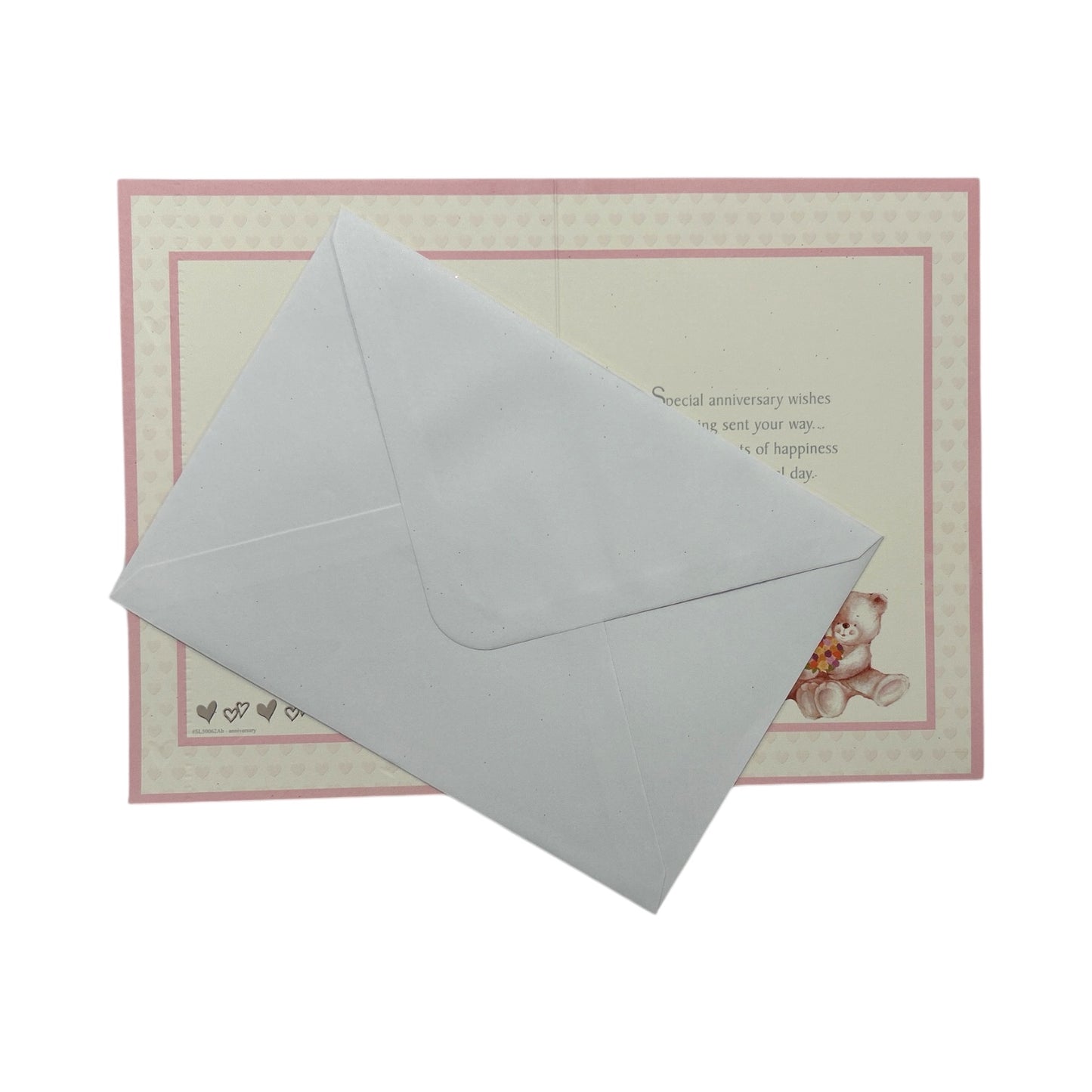 Sister and Brother-in-law Cute Teddies In Purple Heart Anniversary Card