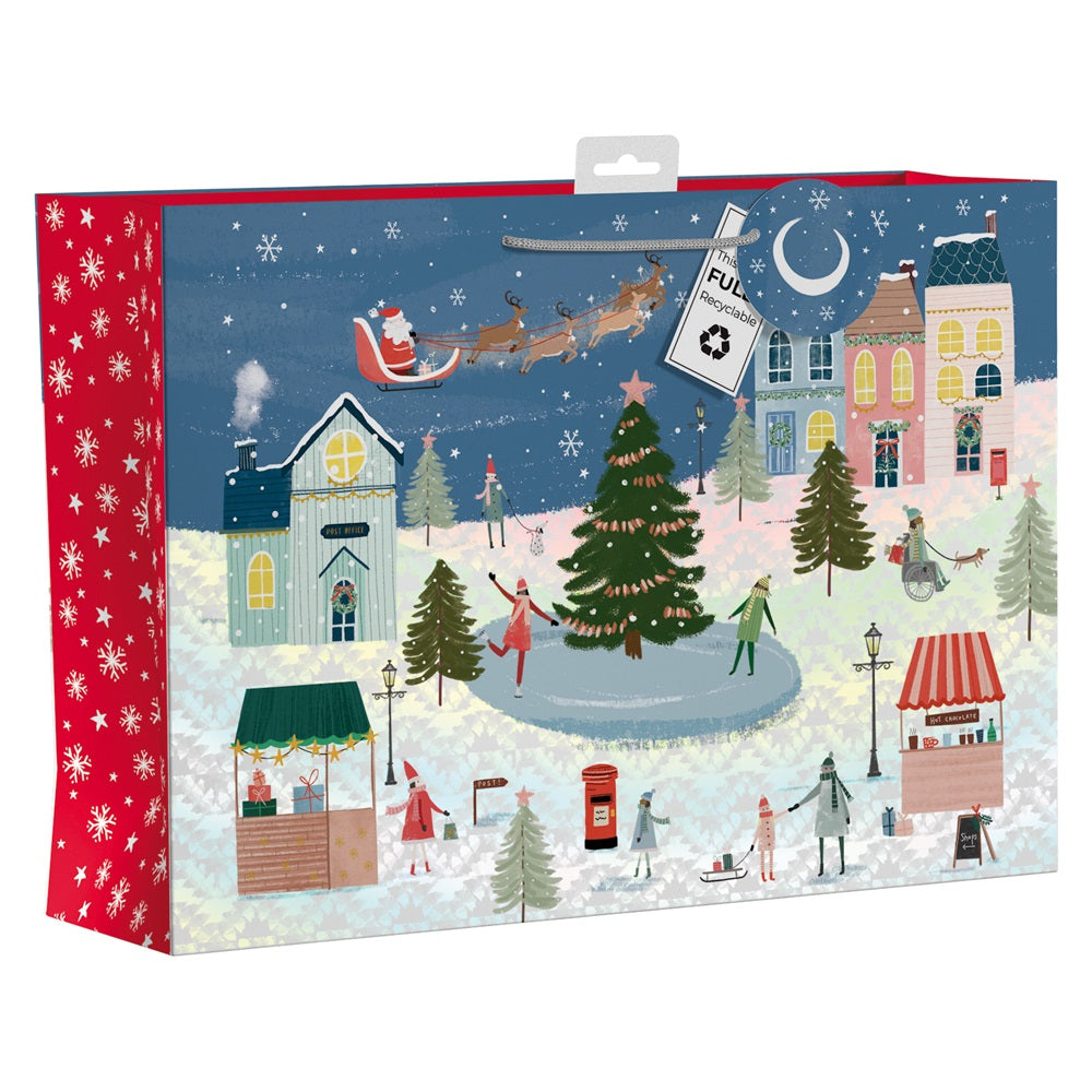 Winter Village Ex-Large Christmas Gift Bag