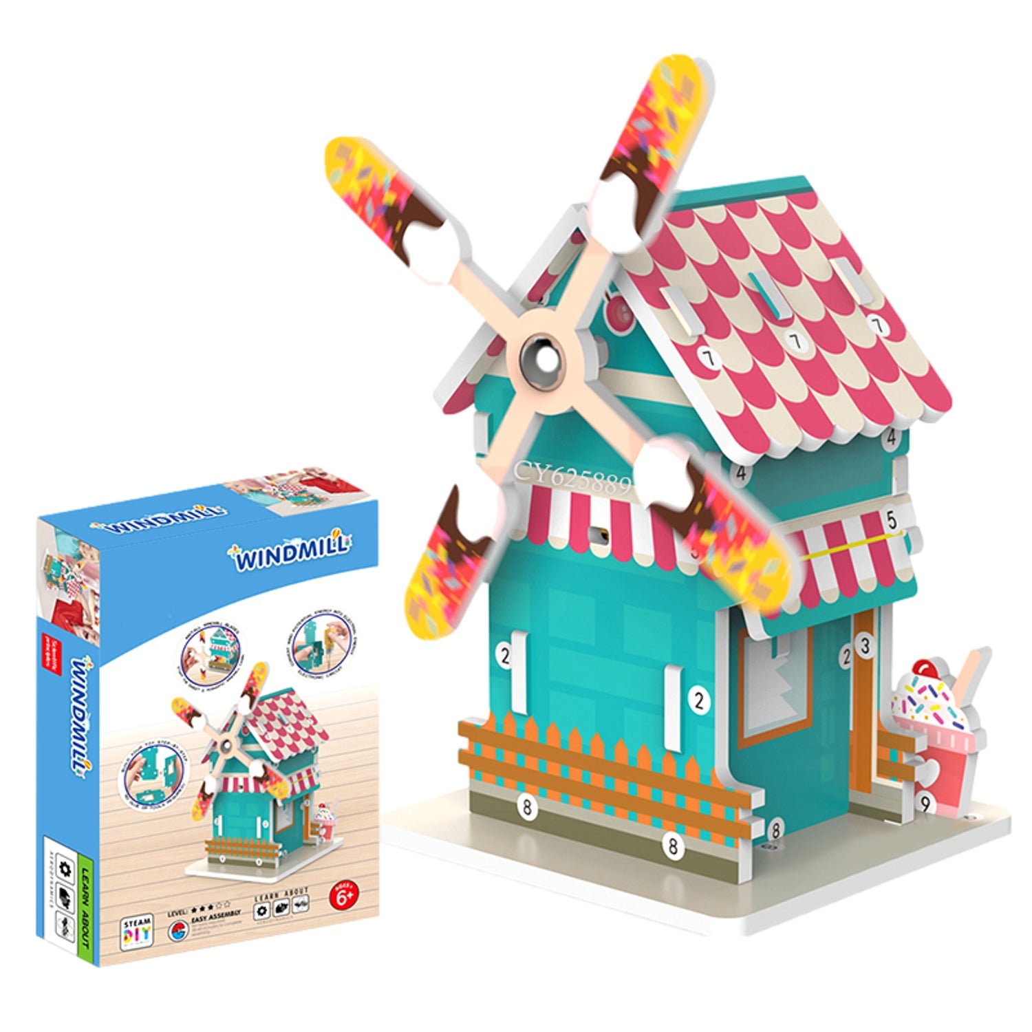 Windmill DIY Mechanical House Stem Toy with Instruction Book– Choice ...
