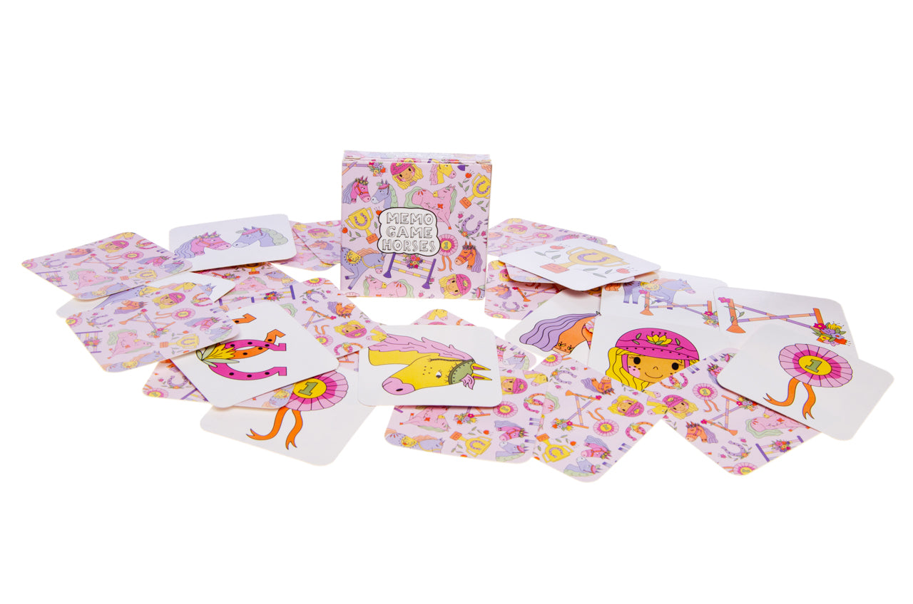 Pack of 12 Horses Mini Memory Games 28 Cards