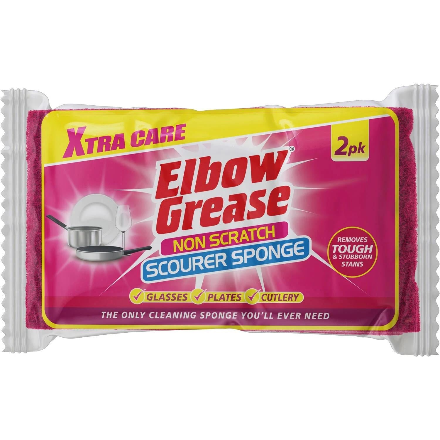 Pack of 2 Elbow Grease Non Scratch Scourer Sponge– Choice Wholesale