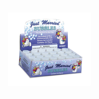 Pack of 24 Just Married Party Bubbles