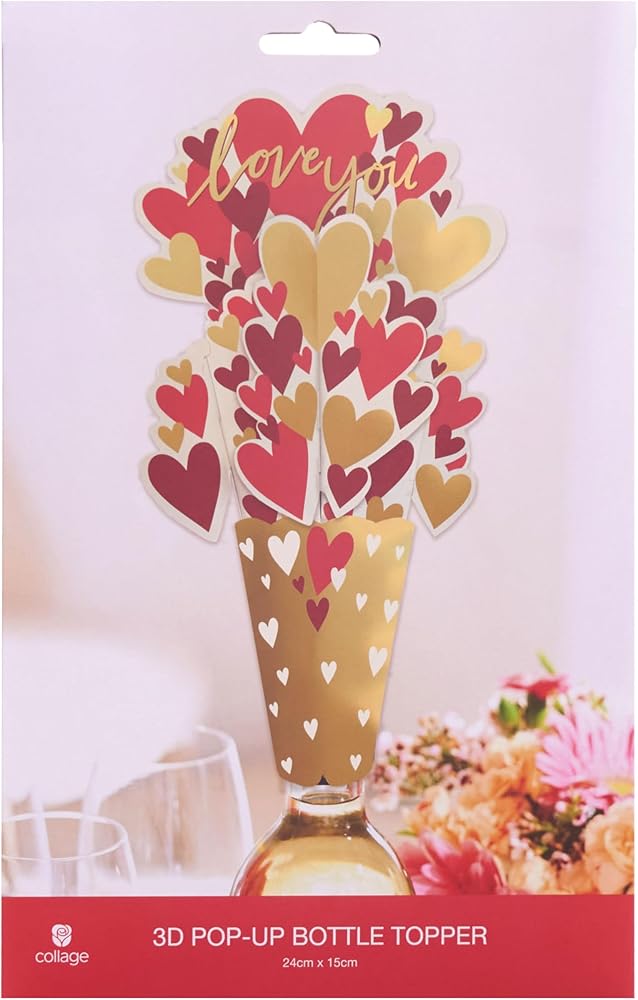 Love You Presents Valentine's Day Bottle Topper 
