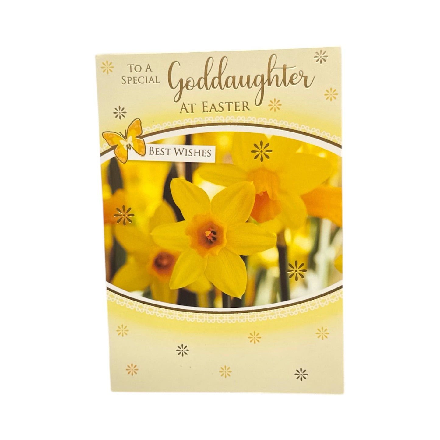 To A Special Goddaughter Yellow Daffodil Flowers Design Easter Card