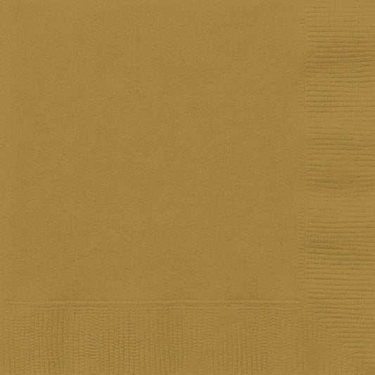 Pack of 20 Gold Solid Luncheon Napkins