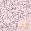 Pack of 16 Pink Foil Stamped Diamond Bachelorette Party Luncheon Napkins