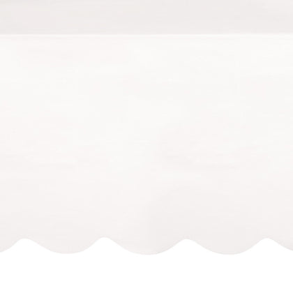 White Scalloped Paper Table Cover, 54