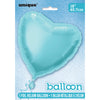 Baby Blue Solid Heart Foil Balloon 18"