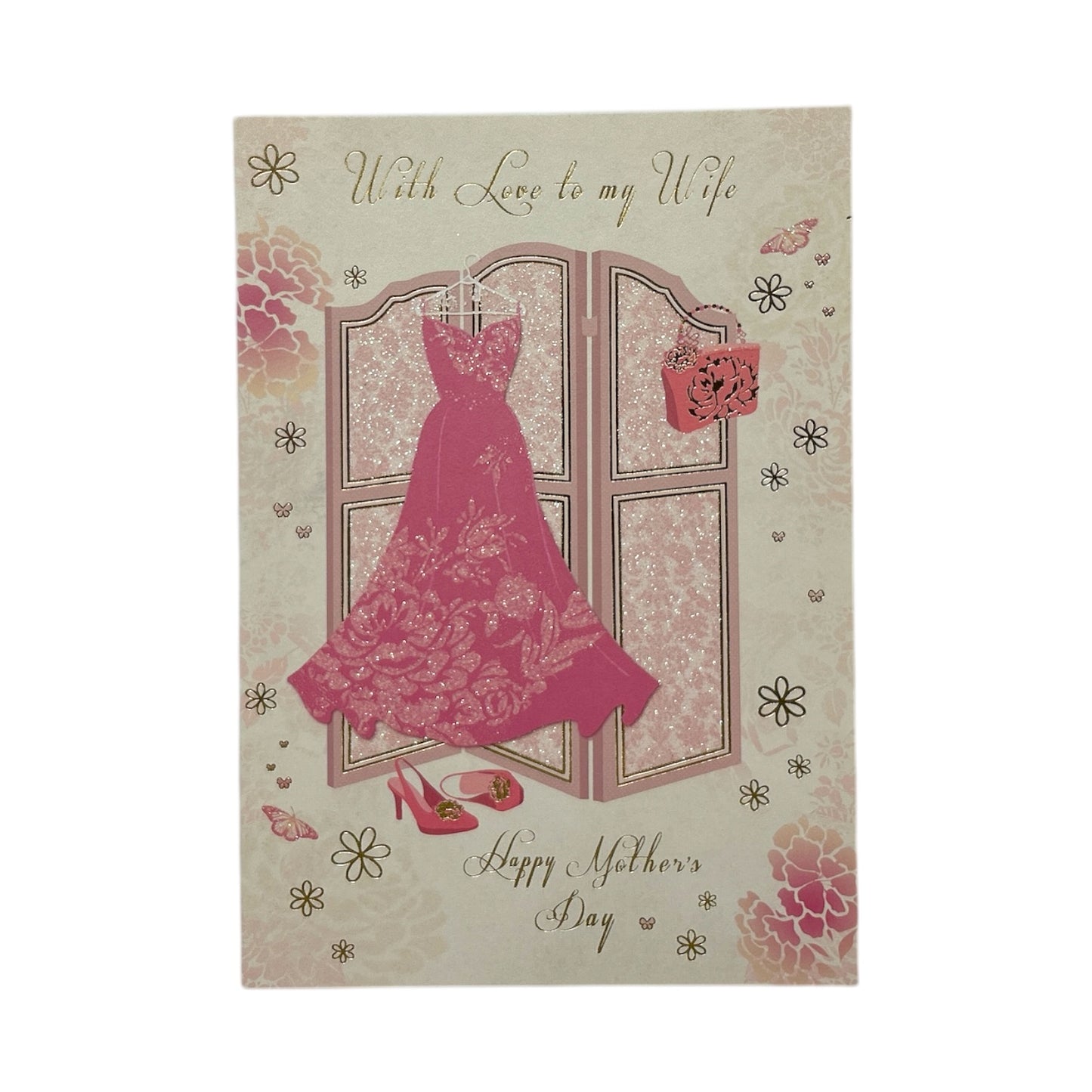 To My Wife Stunning Pink Dress Mother's Day Card
