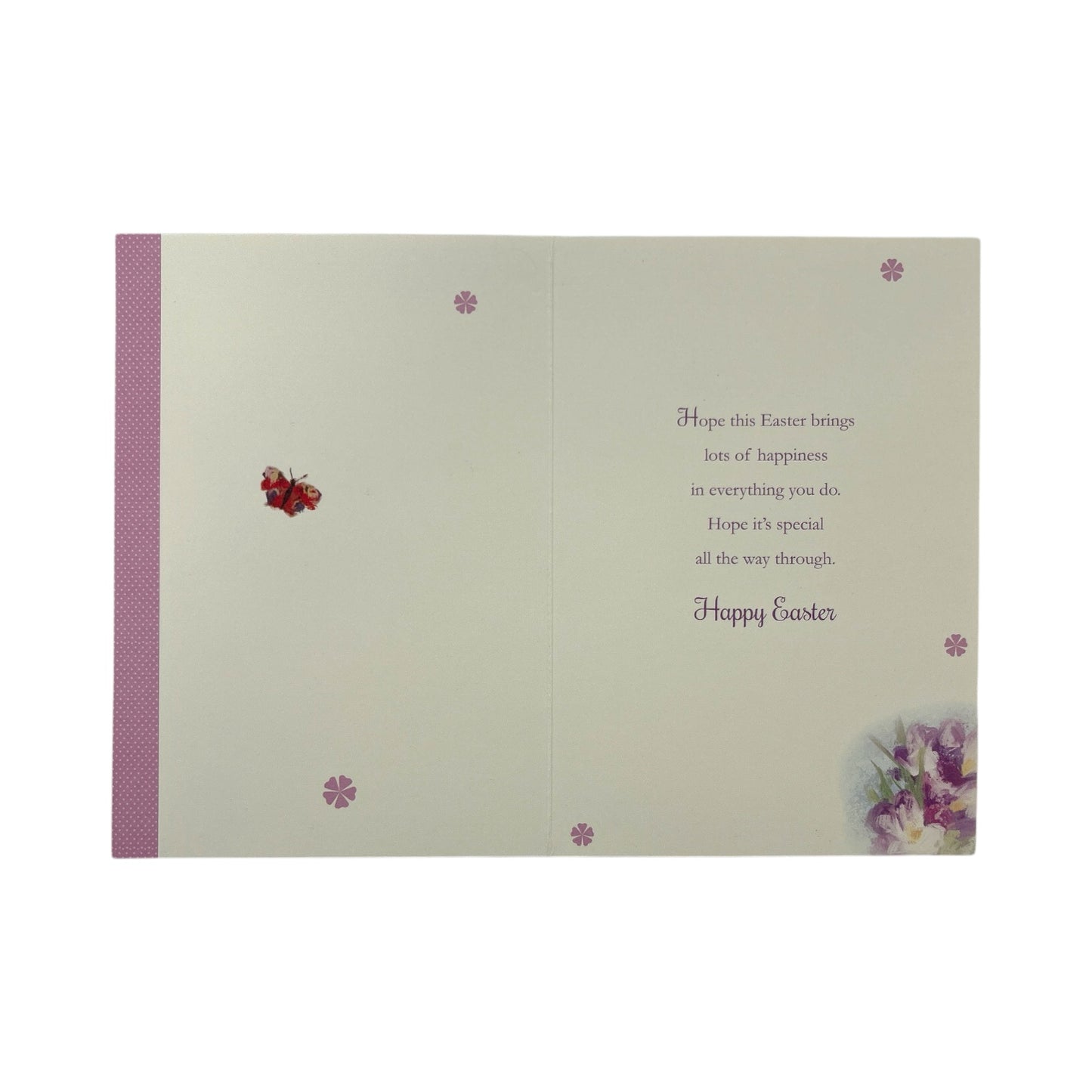 Across The Miles Cute Rabbit Floral Design Easter Card