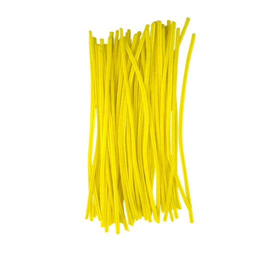 Pack of 50 Yellow Coloured Pipe Cleaners 30cm x 6mm Craft Chenille Stems